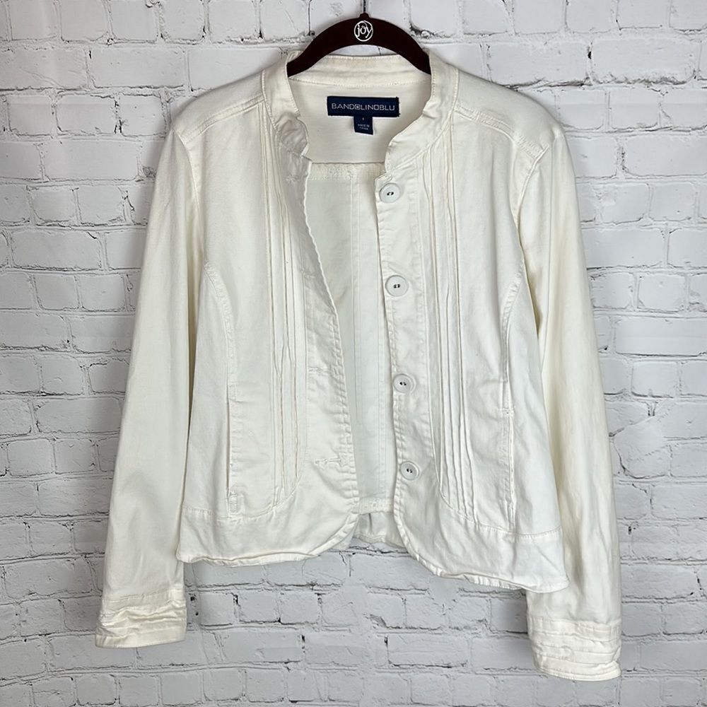 Bandolinoblu White Button Up Jacket Size Small